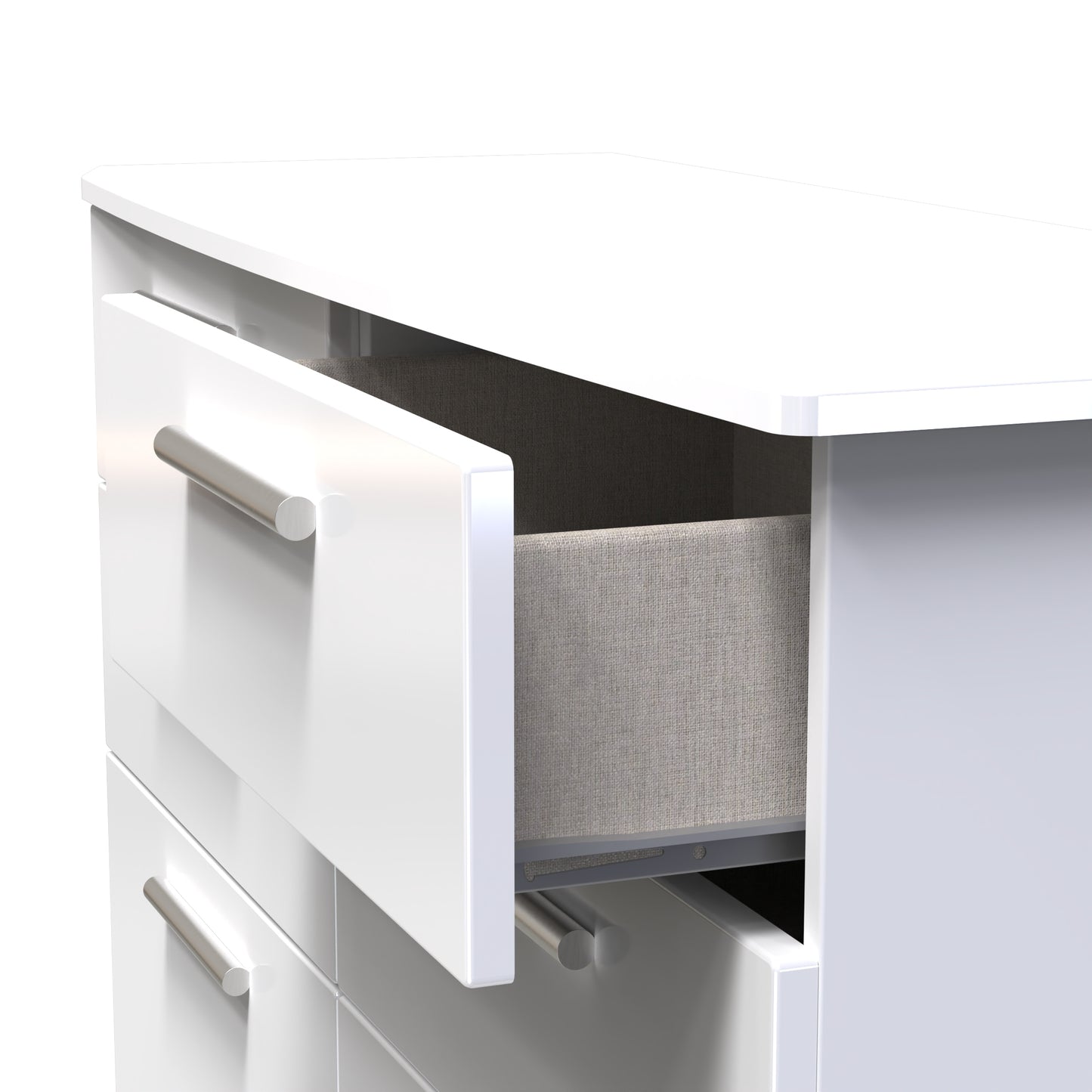 Knightsbridge Large Chest of Drawers White 6 Drawers 112cm