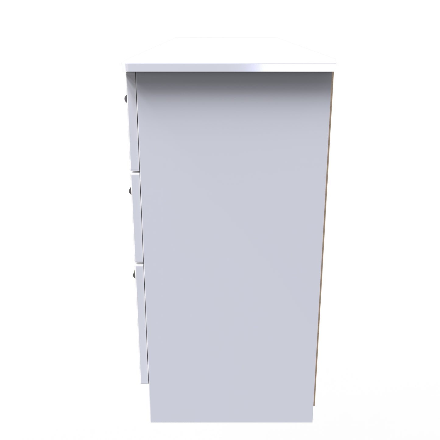 Knightsbridge Desk White 6 Drawers 128cm