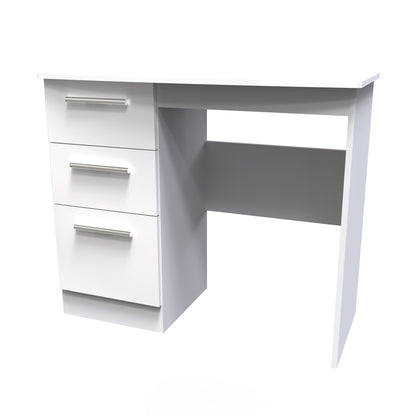 Knightsbridge Desk White 3 Drawers 93cm
