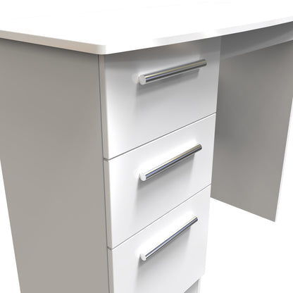 Knightsbridge Desk White 3 Drawers 93cm