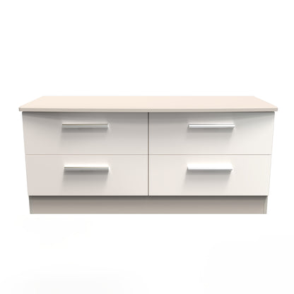 Knightsbridge Large Chest of Drawers Off-White 4 Drawers 112cm