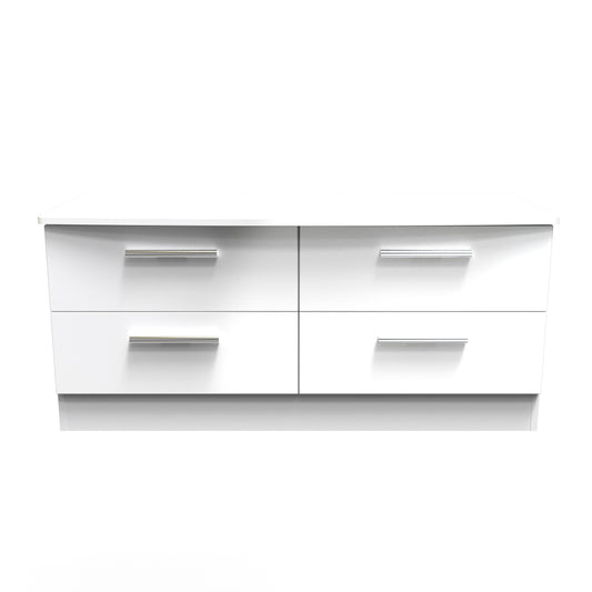 Knightsbridge Large Chest of Drawers White 4 Drawers 112cm