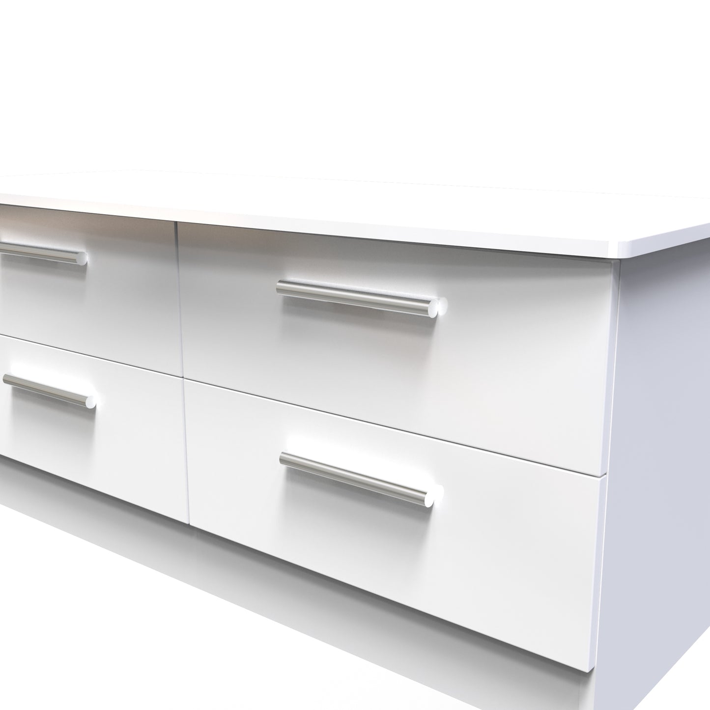 Knightsbridge Large Chest of Drawers White 4 Drawers 112cm