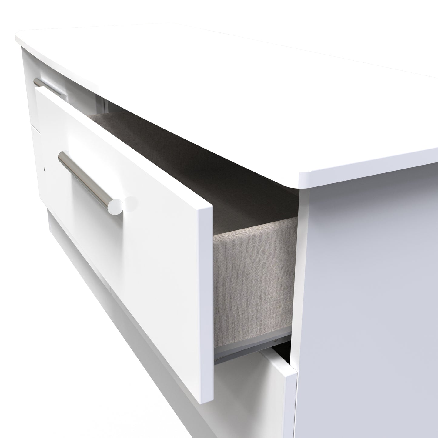 Knightsbridge Large Chest of Drawers White 4 Drawers 112cm