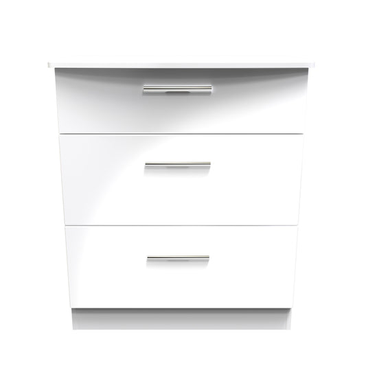Knightsbridge Chest of Drawers White 3 Drawers 42cm