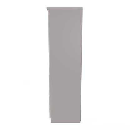 Knightsbridge Tall Wardrobe Off-White 2 Doors 2 Drawers 182cm