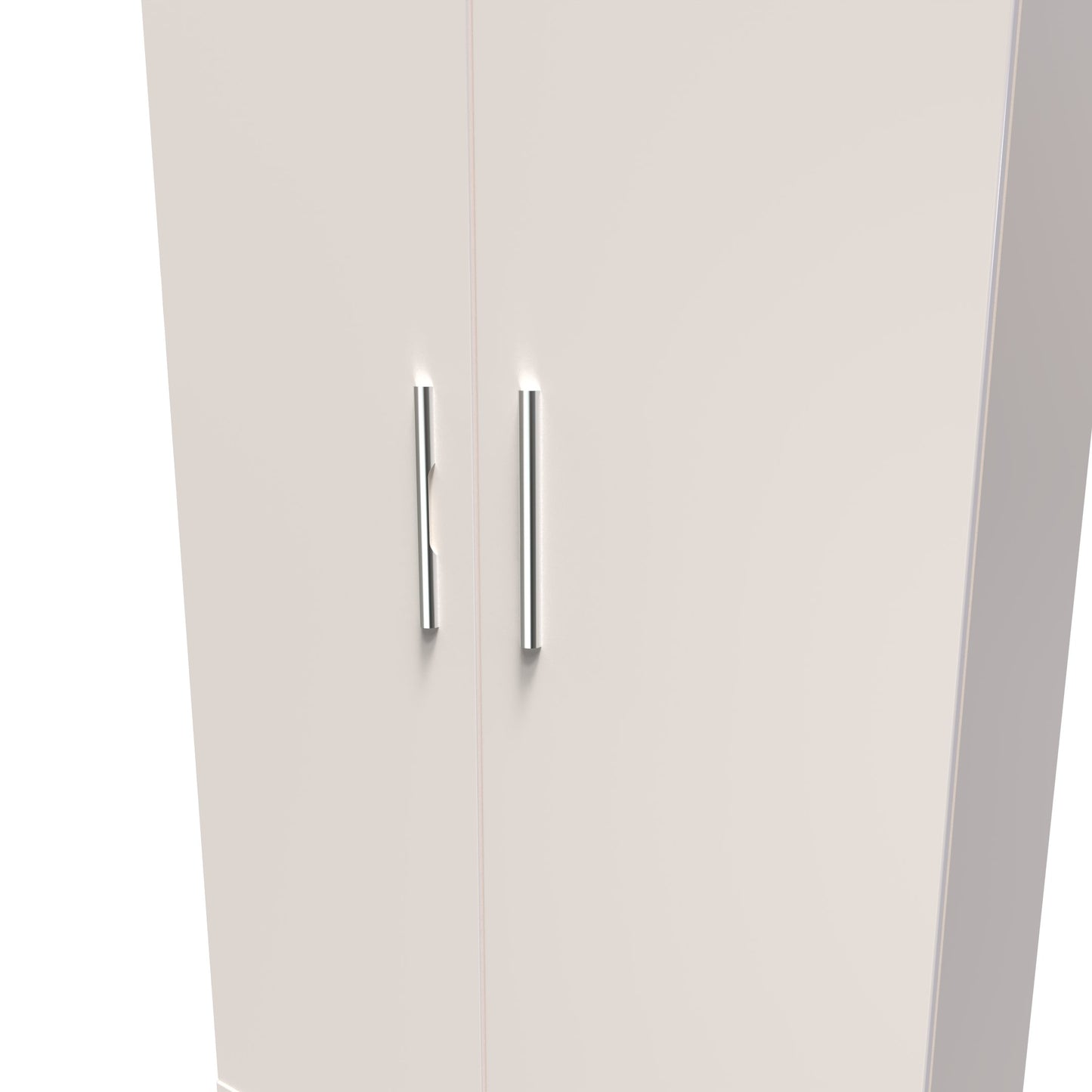 Knightsbridge Tall Wardrobe Off-White 2 Doors 2 Drawers 182cm