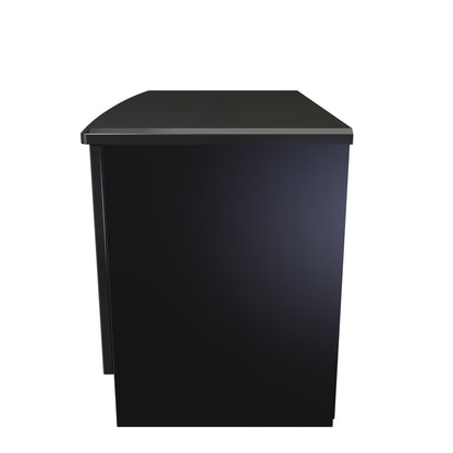 Knightsbridge TV Unit Black 2 Doors 77cm