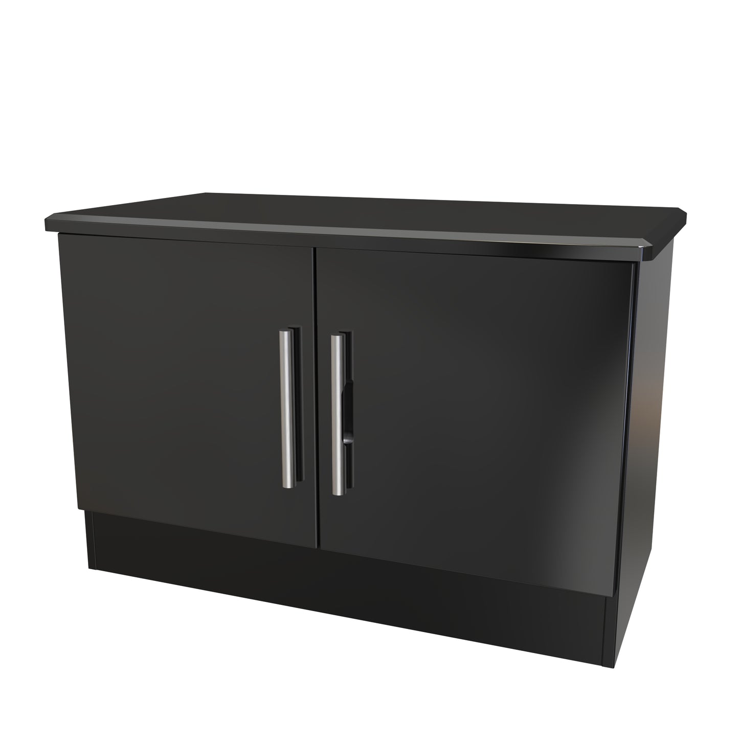 Knightsbridge TV Unit Black 2 Doors 77cm