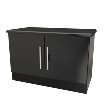 Knightsbridge TV Unit Black 2 Doors 77cm
