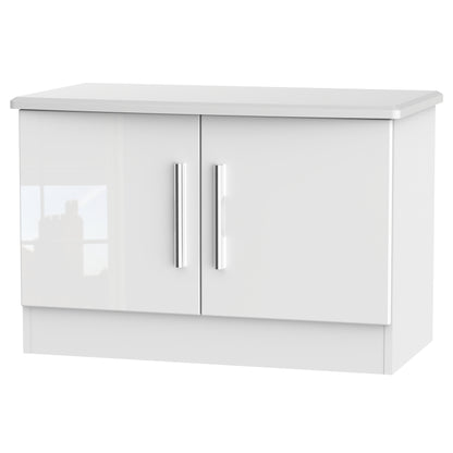 Knightsbridge TV Unit White 2 Doors 77cm