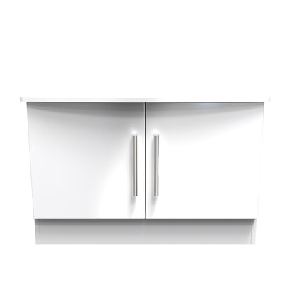 Knightsbridge TV Unit White 2 Doors 77cm
