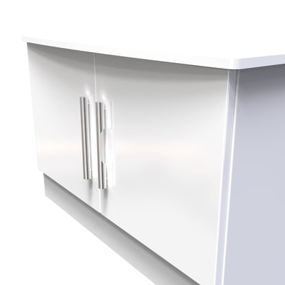 Knightsbridge TV Unit White 2 Doors 77cm