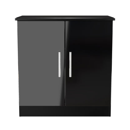 Knightsbridge Cabinet Black 2 Doors 79cm