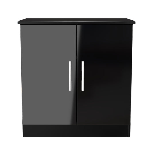 Knightsbridge Cabinet Black 2 Doors 79cm
