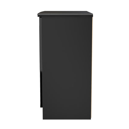 Knightsbridge Cabinet Black 2 Doors 79cm