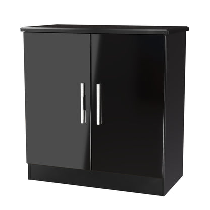 Knightsbridge Cabinet Black 2 Doors 79cm