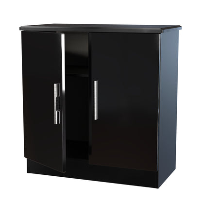 Knightsbridge Cabinet Black 2 Doors 79cm