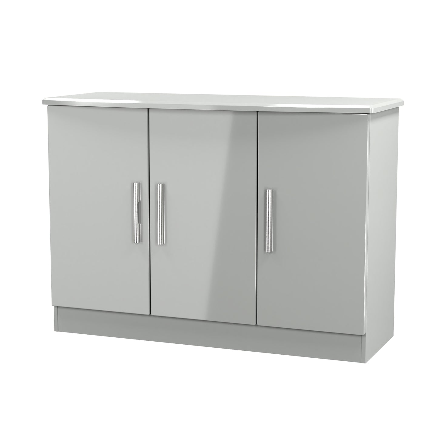 Knightsbridge Large Sideboard Grey 3 Doors 112cm