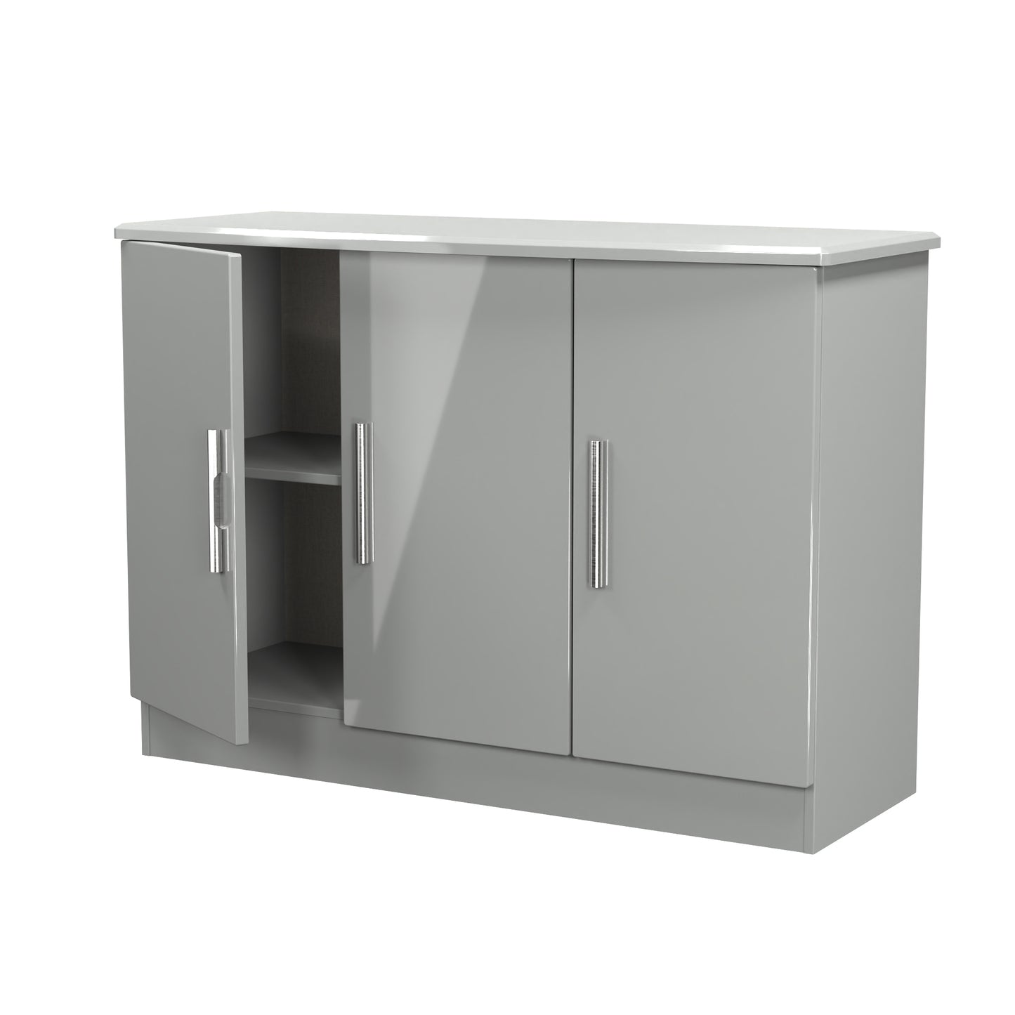 Knightsbridge Large Sideboard Grey 3 Doors 112cm