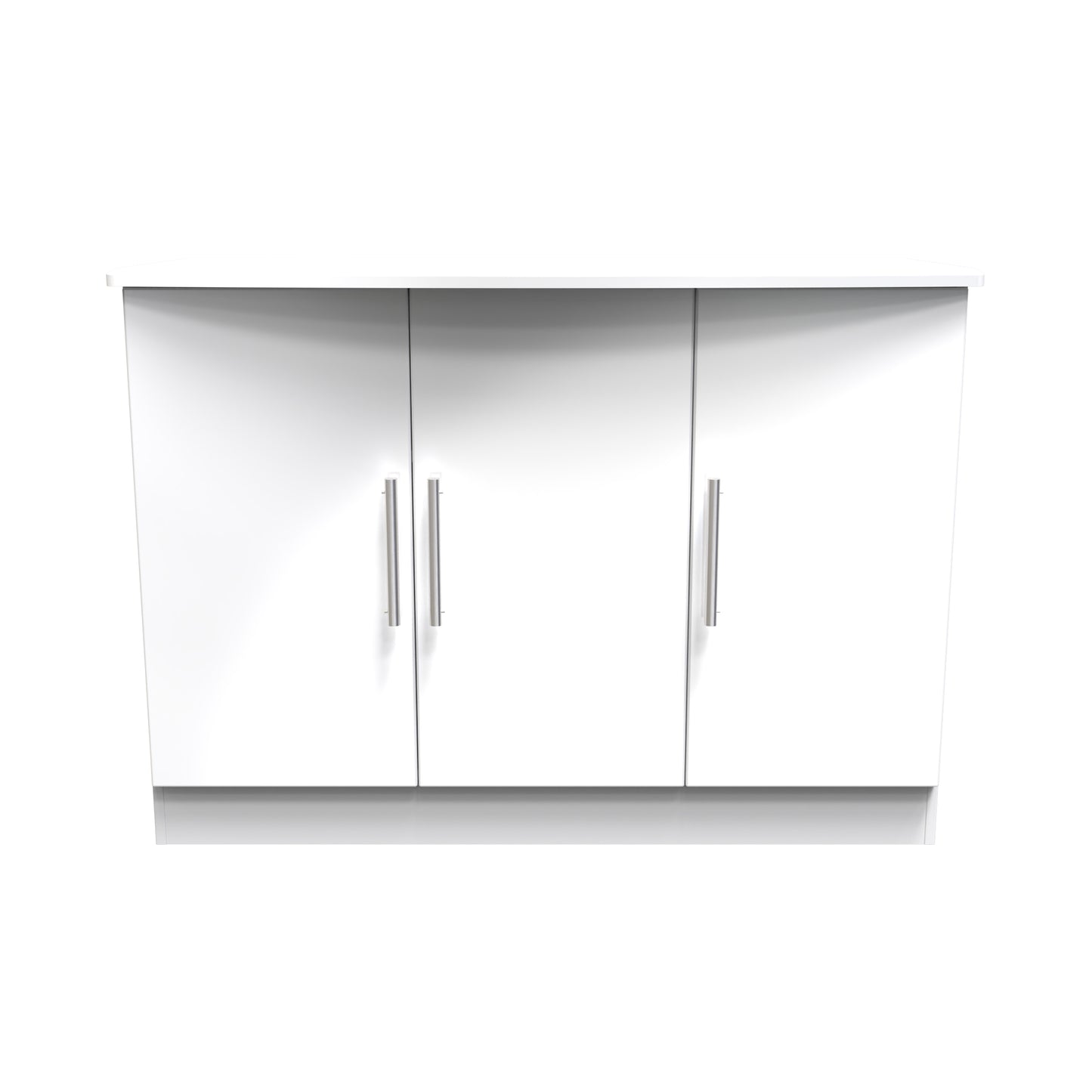 Knightsbridge Large Sideboard White 3 Doors 112cm