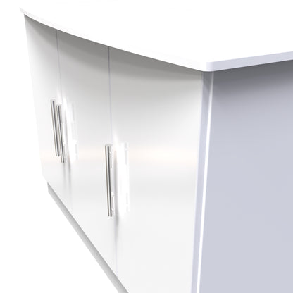 Knightsbridge Large Sideboard White 3 Doors 112cm