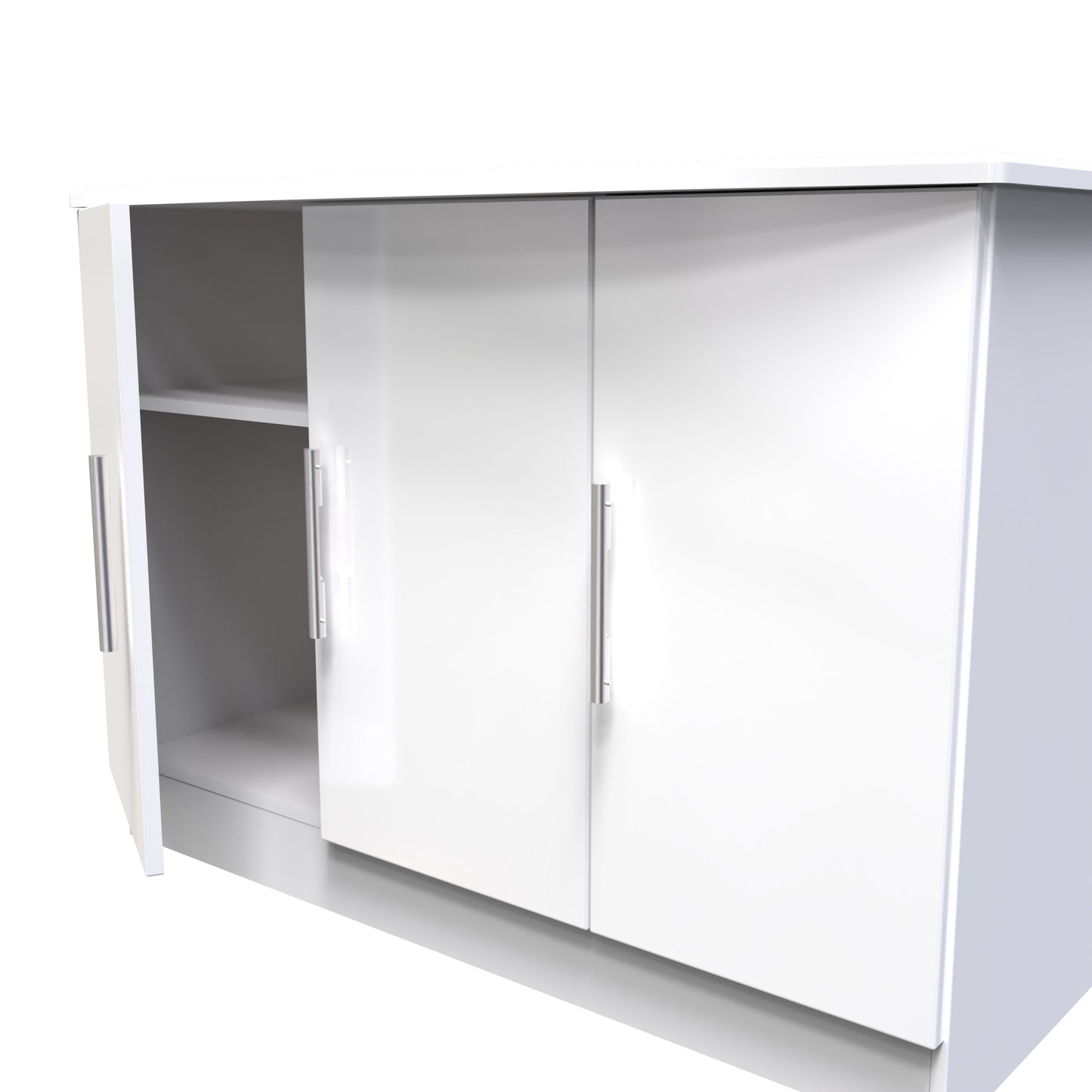 Knightsbridge Large Sideboard White 3 Doors 112cm