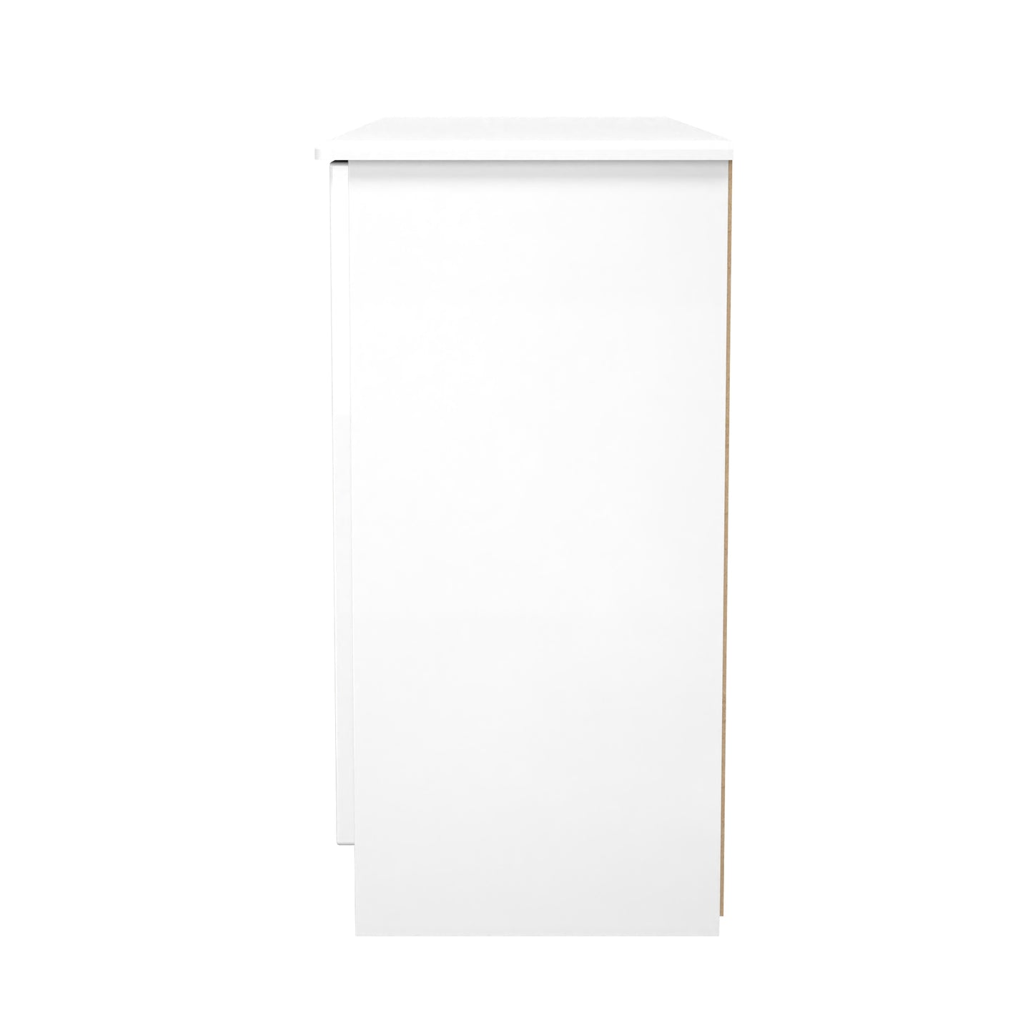 Knightsbridge Large Sideboard White 2 Doors 2 Shelves 3 Drawers 128cm