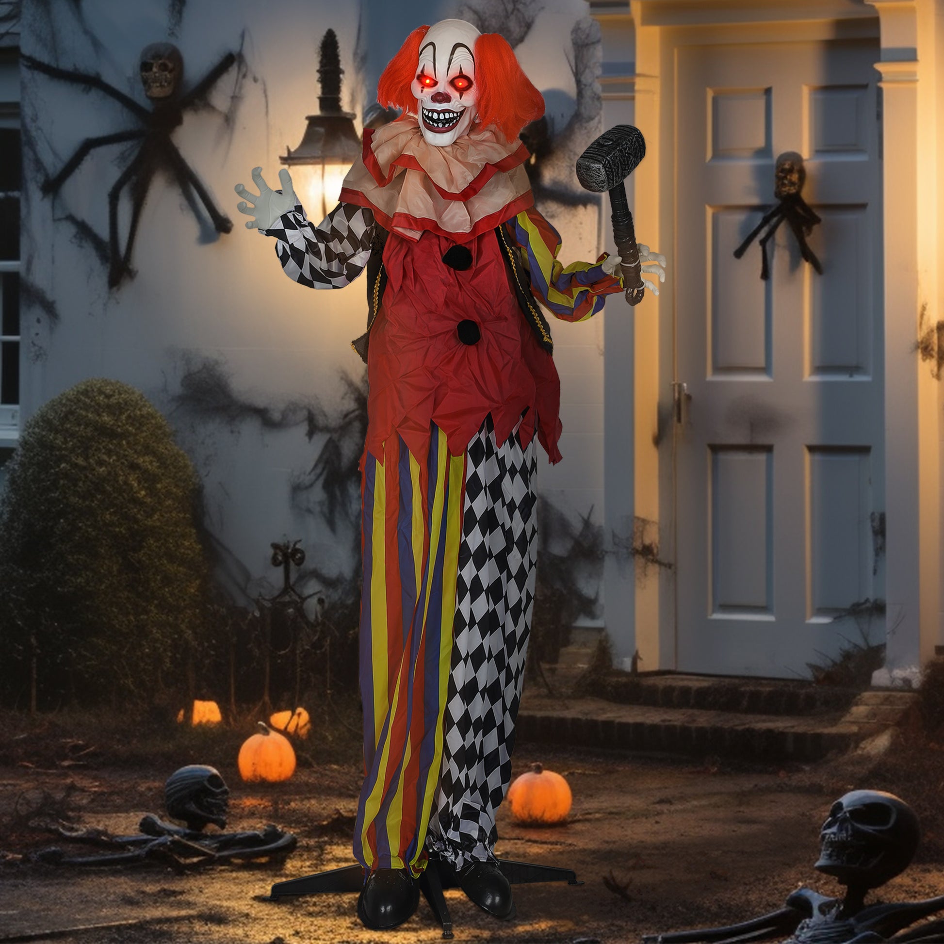 Animated Clown Halloween Decoration - 173cm Primary Image