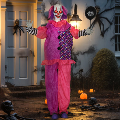 Animated Scary Clown Halloween Decoration - 175cm