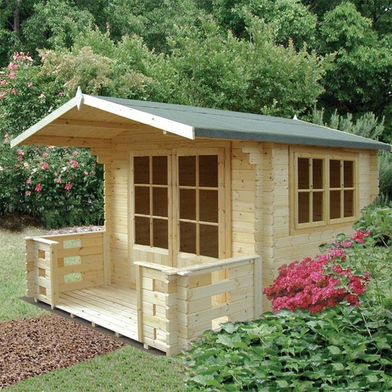Kesteven 7 10" x 7 10" Apex Log Cabin Premium 28mm Cladding Tongue & Groove