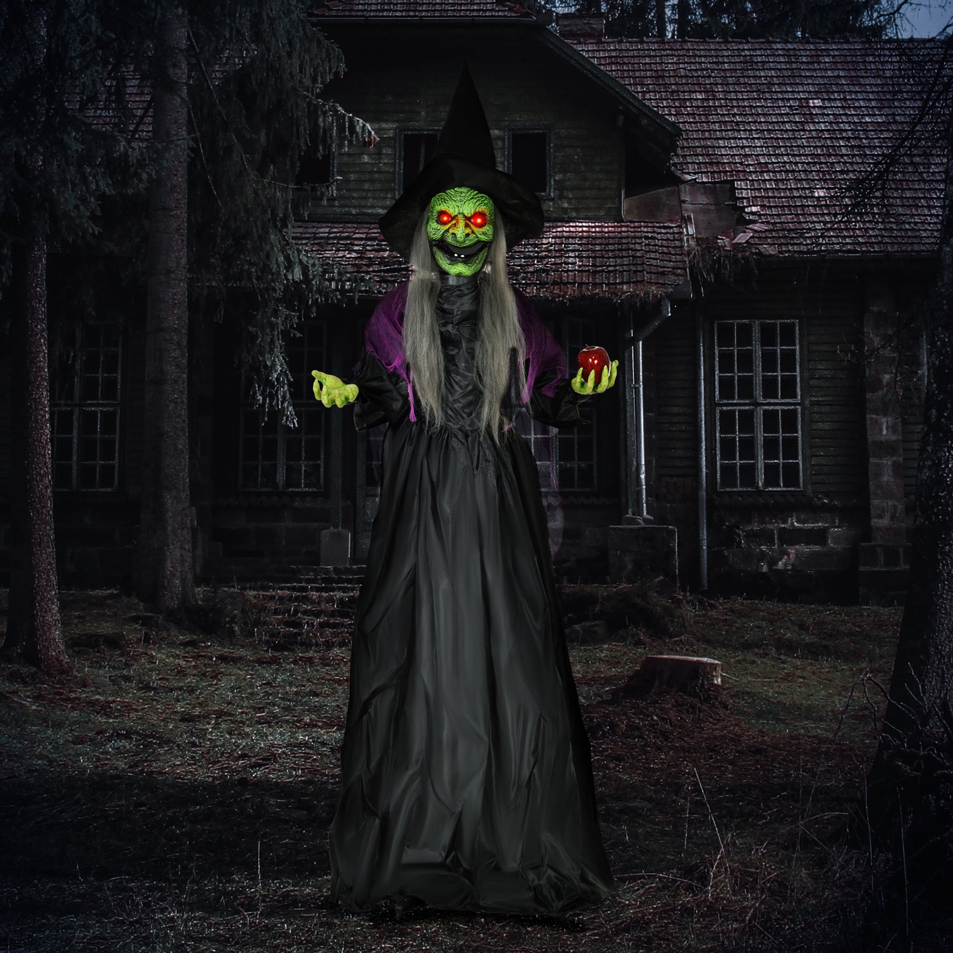 Animated Witch Halloween Decoration - 180cm Primary Image