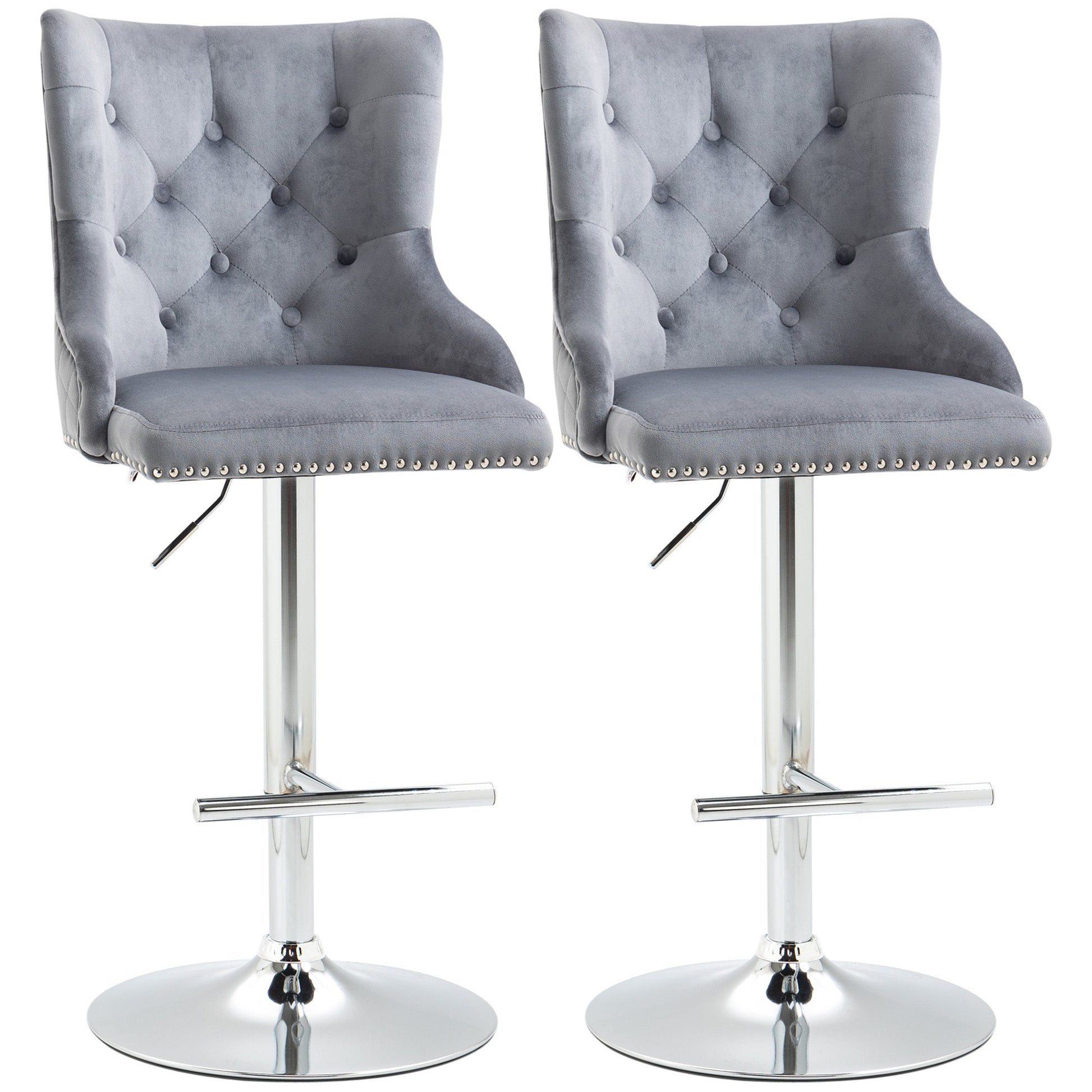 Modern Adjustable Bar Stools Set of 2 Primary Image