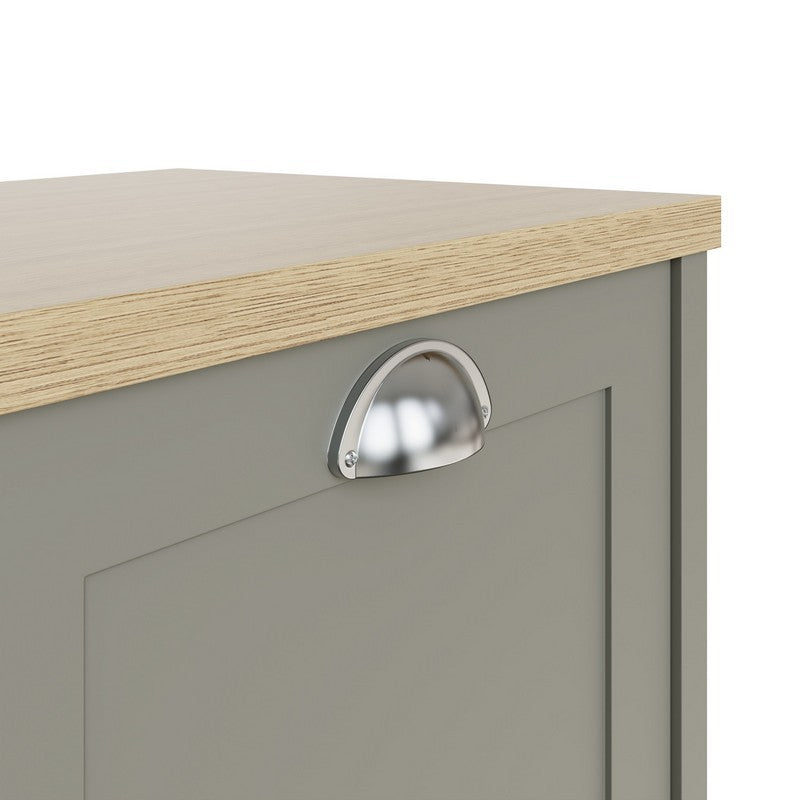 Lancaster Tall Shoe Storage Grey 2 Doors 4 Shelves