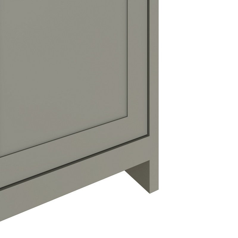 Lancaster Tall Shoe Storage Grey 2 Doors 4 Shelves