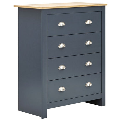 Lancaster 4 Piece Bedroom Furniture Set Blue