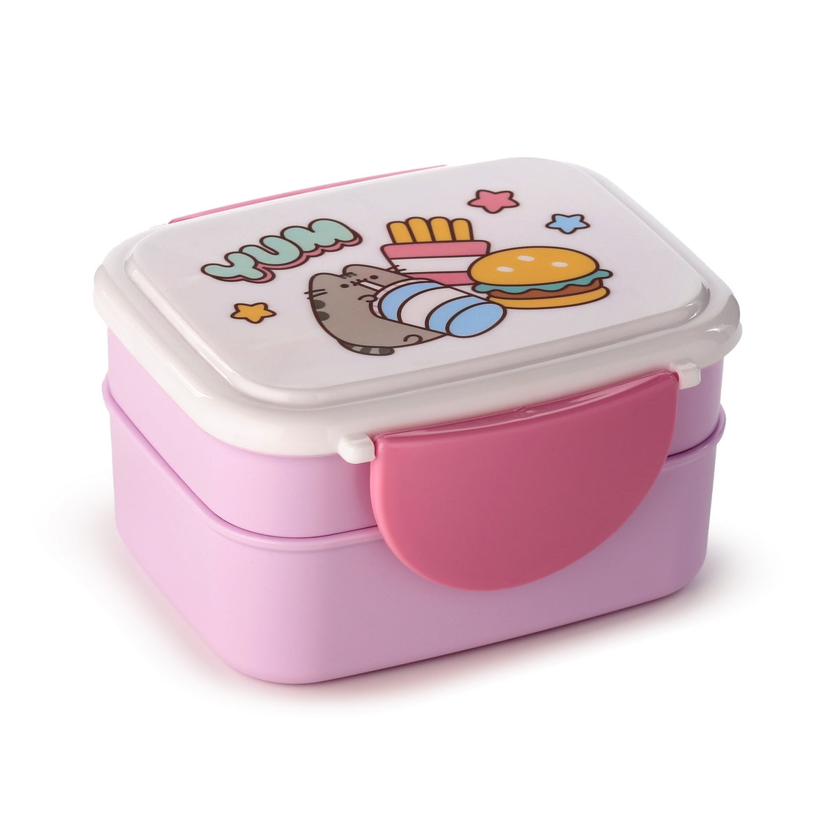 Pusheen The Cat Clip Lock Bento Lunch Box With Cutlery