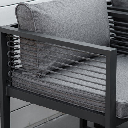 8 Seater Garden Dining Cube Set Aluminium Outdoor Furniture Set Dining Table