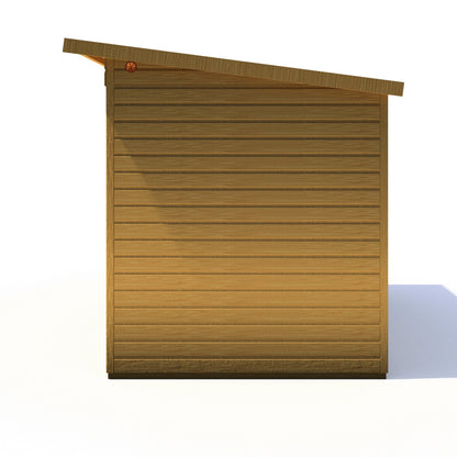 Shire Lela 5' 10" x 11' 8" Pent Summerhouse with Side Shed - Premium Dip Treated Shiplap