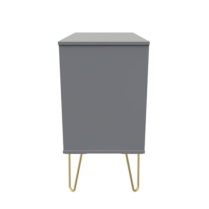 Linear Chest of Drawers Grey 3 Drawers 77cm