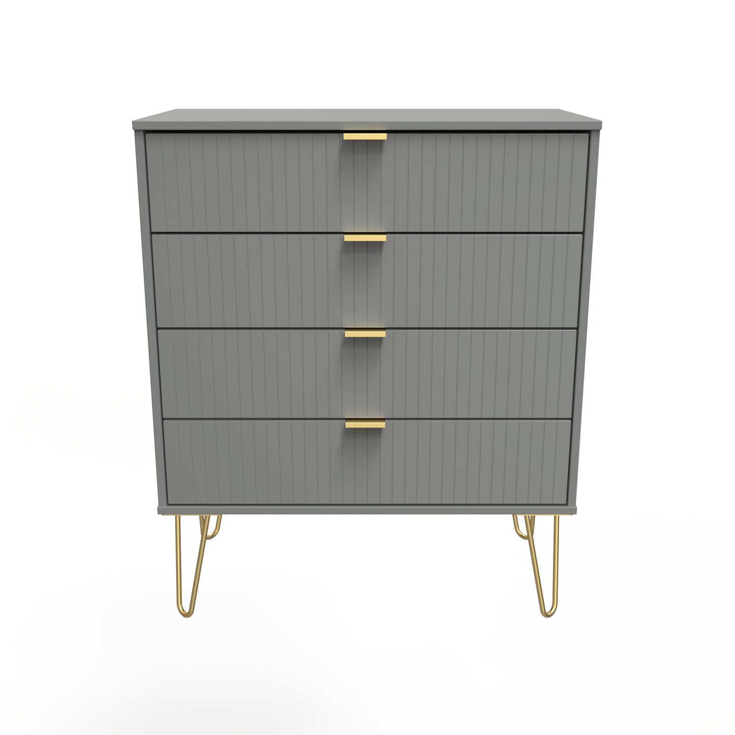 Linear Chest of Drawers Grey 4 Drawers 93cm