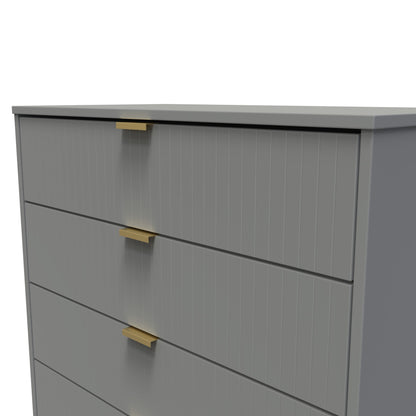 Linear Chest of Drawers Grey 4 Drawers 93cm