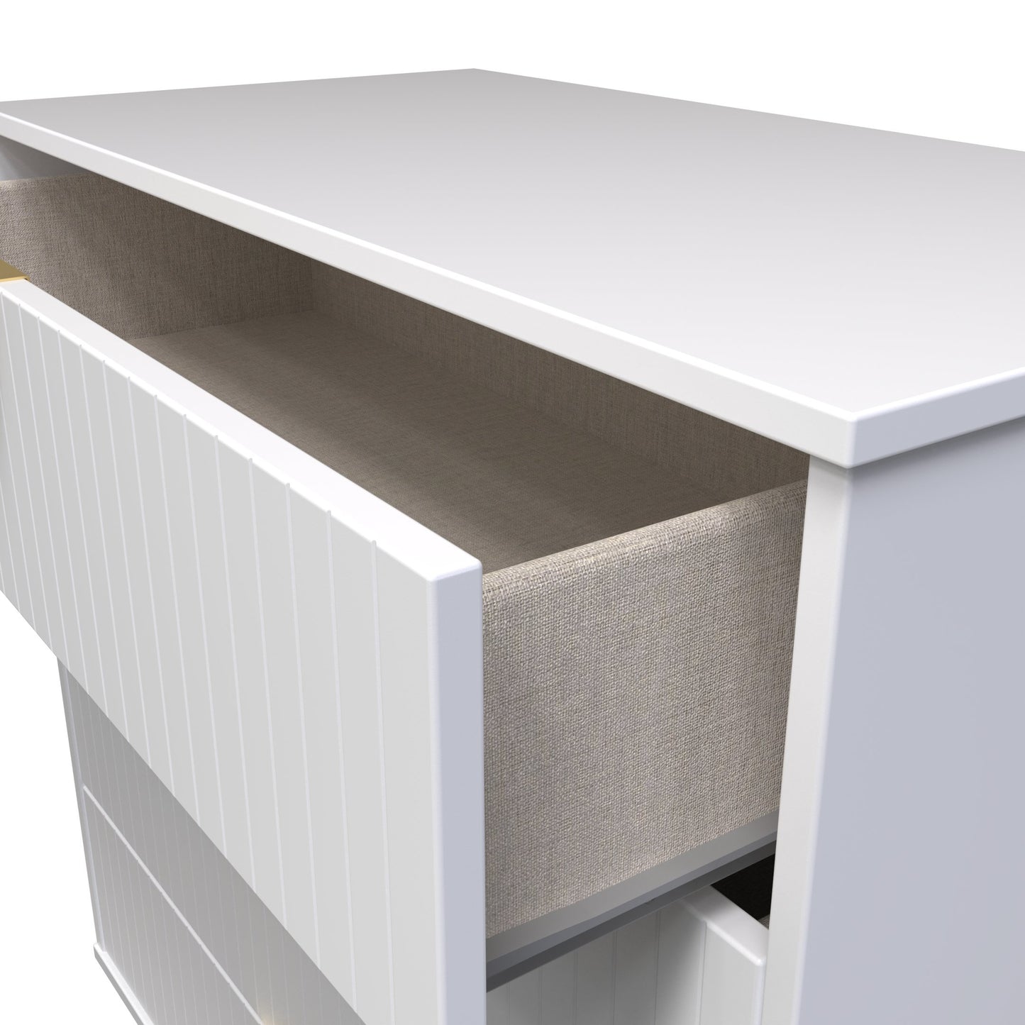 Linear Chest of Drawers White 4 Drawers 93cm