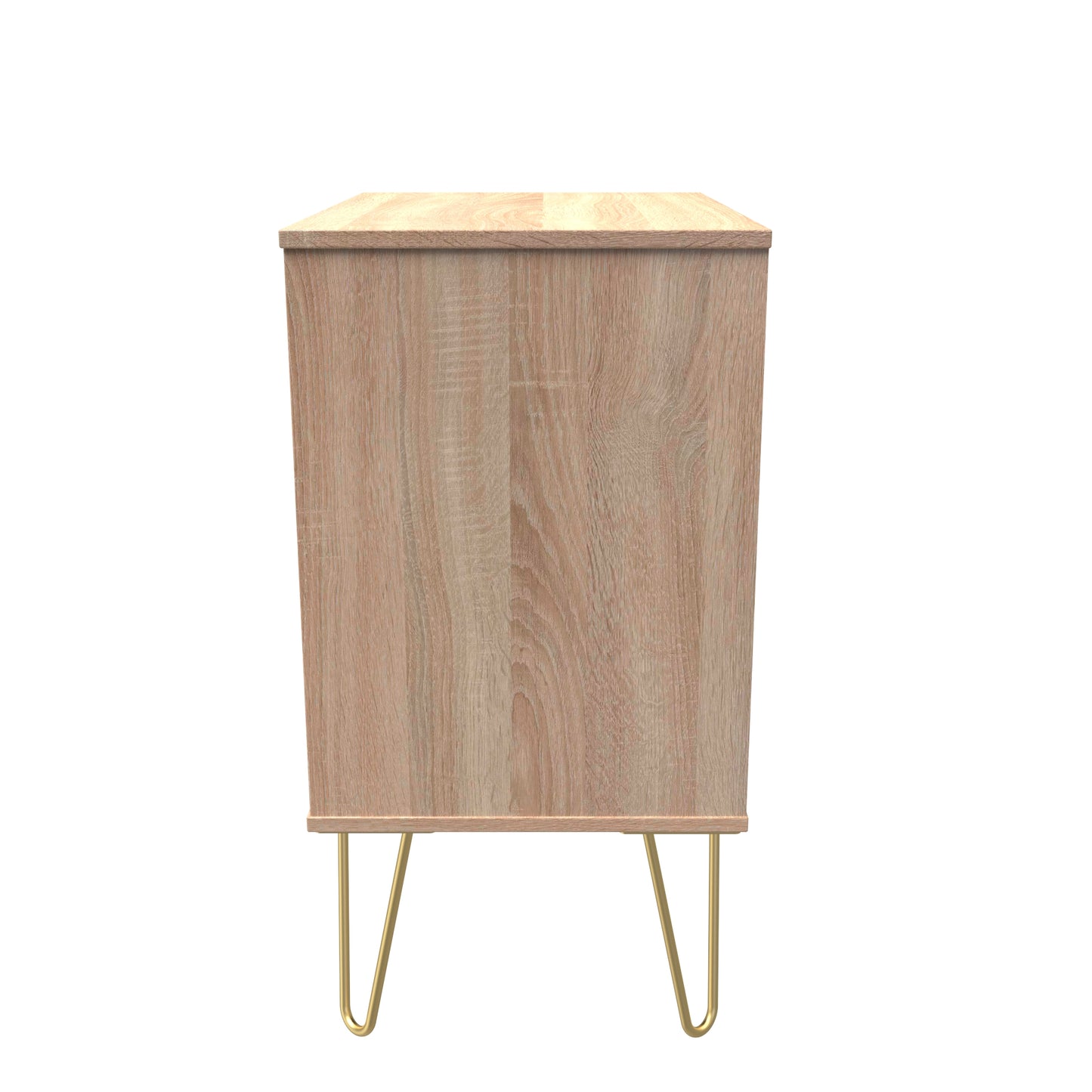 Linear Chest of Drawers White & Light Oak 3 Drawers 40cm