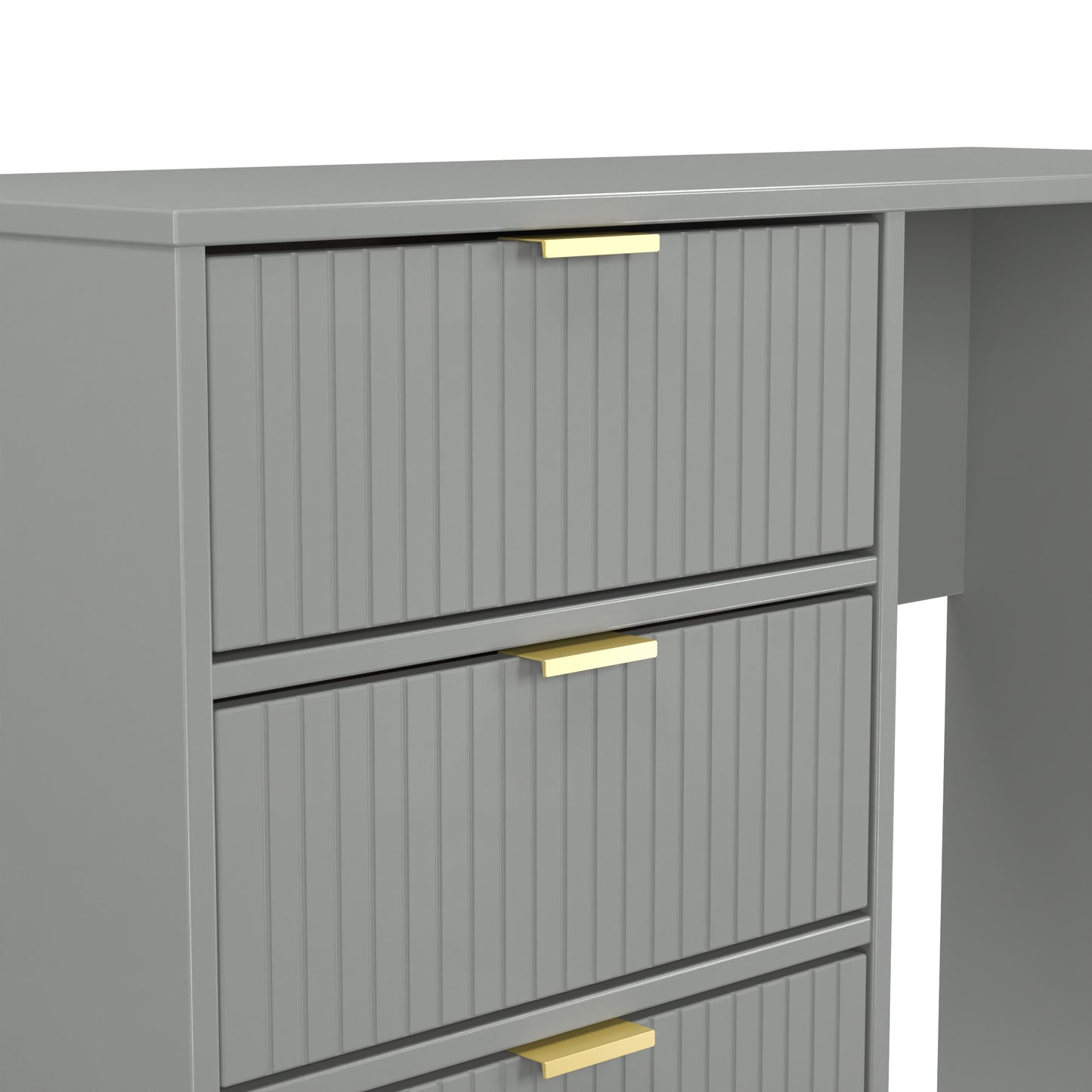 Linear Desk Grey 4 Drawers 97cm