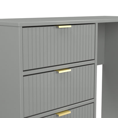 Linear Desk Grey 4 Drawers 97cm