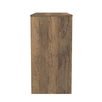 Linear Desk White & Oak 4 Drawers 97cm