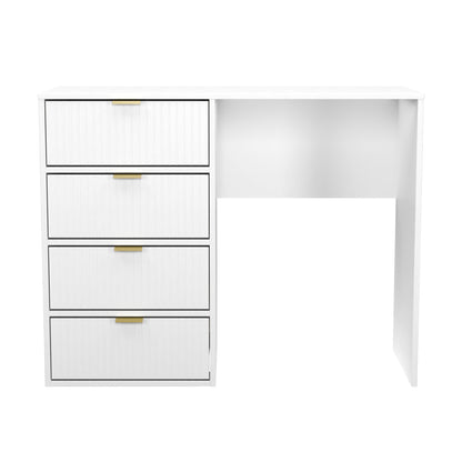 Linear Desk White 4 Drawers 97cm