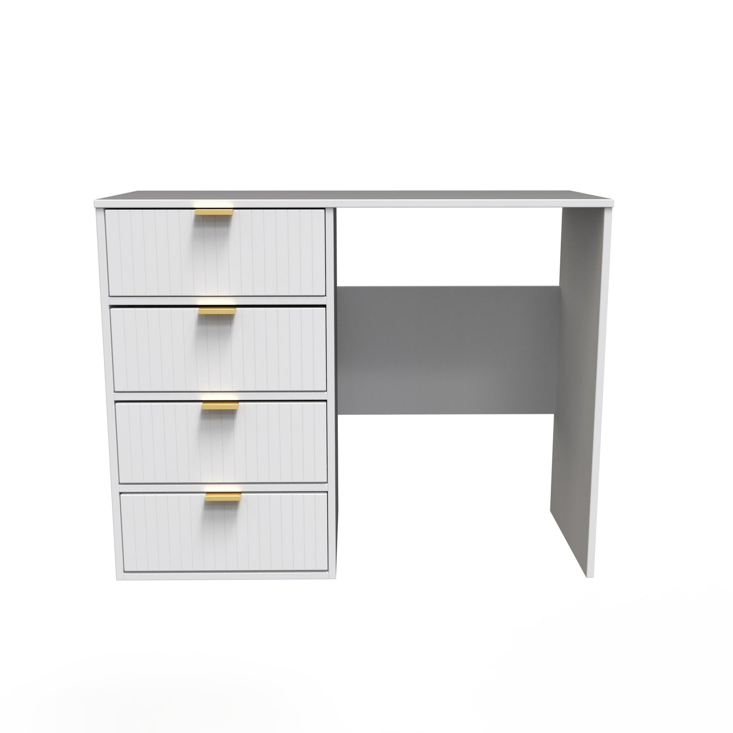 Linear Desk White 4 Drawers 97cm