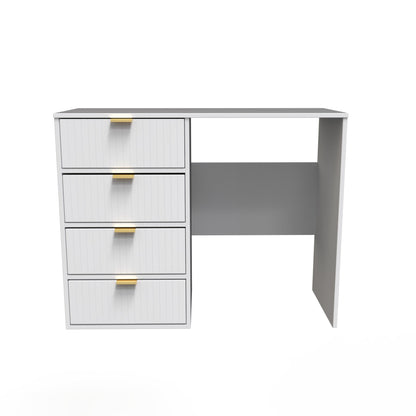 Linear Desk White 4 Drawers 97cm